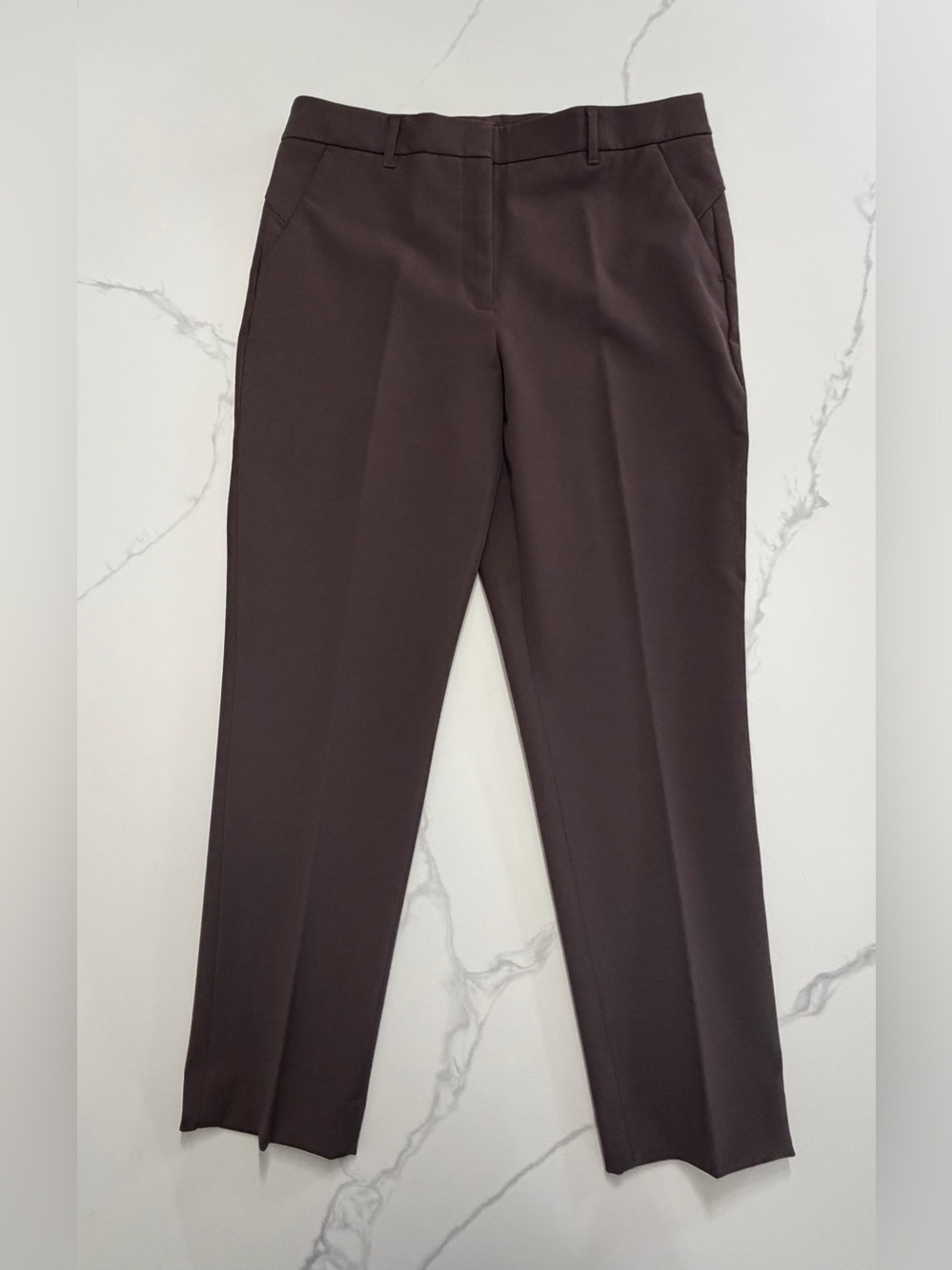 White House Black Market Slim Ankle Brown Dress Pants sz12